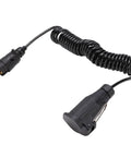 Coiled Trailer Plug Adapter 7 Pin To 13 Pin Socket 9.84 Foot RV Extension Cable For Trailers Campers And Vans With Stable Power Transmission And Easy Hookups, black