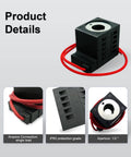 12V DC 16W Solenoid Coil With Single Lead Wire For Hydraulic Power Units And Lift Dump Systems Compatible With Valve Stem Series
