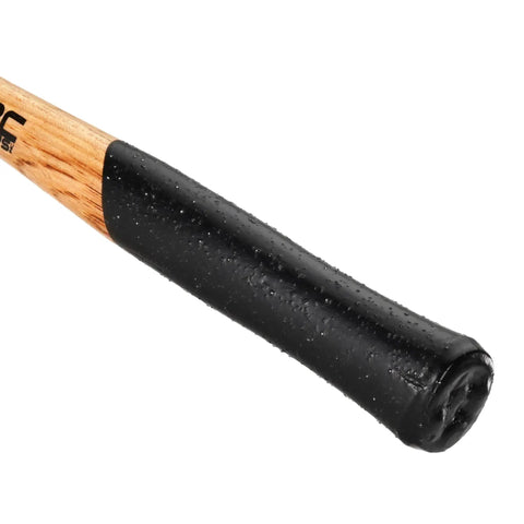 Close-up of the hickory handle of Non Sparking Brass Hammer 18 Inch 5 Pound USA Made With Wood Handle And Double Faced Head