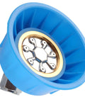 Seven Hole Elbow Atomizing Nozzle For High Pressure Garden Sprayers With Fine Mist And Wide Coverage, blue plastic and metal
