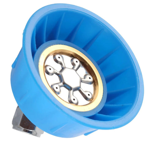 Seven Hole Elbow Atomizing Nozzle For High Pressure Garden Sprayers With Fine Mist And Wide Coverage, blue plastic and metal