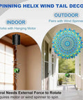 Indoor and outdoor use of Disco Ball Motor With Remote For 6 To 20 Inch Mirror Balls displayed with wind spinner decor
