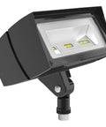 18 Watt LED Landscape Flood Light Fixture In Bronze Finish For Outdoor Use, 1075 Initial Lumens, 48 Lumens Per Watt, side view