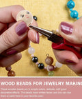 Crafting with Round Wooden Smile Face Beads Set, 50 Pieces Doll Head Wood Beads, Loose Beads, Round Spacer, 14mm Diameter