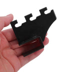 Heavy Duty Stainless Steel Shelf Brackets Black Square Tube Supports 2 Pack in hand showcasing design