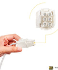 Three In One Tri Sensor Assembly With Attached Cable For AutoPilot Pool Pilot Salt Chlorinator Systems Keeps Salt Level Water Flow And Temperature In Check For Smooth Chlorination And Peak Efficiency close-up held by hand