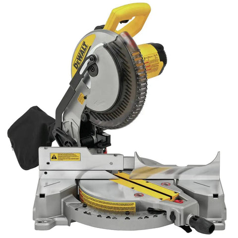 10 Inch Compound Miter Saw With Single Bevel And 15 Amp Motor, 14 Positive Stops, Precise Miter System, Machined Base Fence, Tall Sliding Fence For Four And A Quarter Inch Base, Bevels From Zero To Forty Eight Degrees Left, Built For Clean, Accurate Cuts
