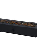 Tabletop Firebowl Fire Pit With Smokeless Odorless Flame Dope Push Button Ignition 33,000 BTU Heat, glass beads visible
