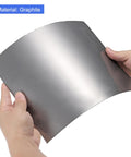 Person holding Flexible Graphite Foil Gasket Sheet 250x200x0.6mm for Electronics Cooling and Heat Dissipation