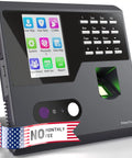 No Sweat Time Clock Terminal For Small Business Crews With Dead Simple WiFi Access Zero Monthly Charges, front view with touchscreen