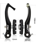 Dope Front And Rear V Brake Set For Mountain Bikes With Cantilever Design Black 55 Millimeter Long Pads All Aluminum Forged Construction