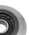 Close-up of Replacement Wire Stripping Blade For Copper Wire Machines, Bearing Steel Round Blade with inner hole and keyway.