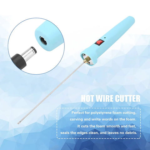 Fast Heating Polystyrene Foam Cutter Pen 24W 20cm Electric Hot Wire Engraving Tool with US plug and text description