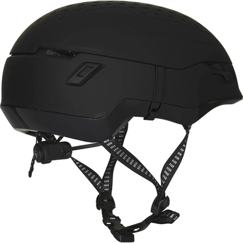 Side view of Ultra Light MIPS Ski Mountaineering Helmet For Snow Sports, Low-Profile Hybrid Shell With Dual-Density EPS, Dirt Black