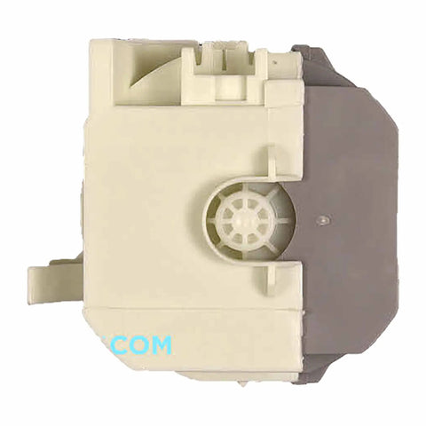 Dishwasher Drain Pump Replacement 00631200 OEM Quality White Fits Most Dishwashers, side view showing structure.