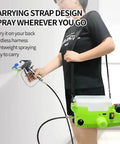 Level Up Your DIY Game With This Backpack Airless Paint Sprayer Bringing Zero Fuss Cordless Power shown on a person using it.