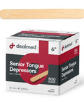 Heavy Duty Six Inch Wooden Tongue Depressors Bulk Pack Of Five Hundred Nonsterile Smooth Edged Diagnostic Sticks For Medical Practice And Crafting Supplies The Real Deal in a box