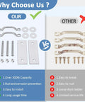 Heavy Duty Marine Dock Ladder Hardware Kit For Boats And Pontoons Slick 2 Pack Mounting Kit Compatible With AL A3 A4 A5 C4 Models hardware comparison image showing stainless components and rusty parts.
