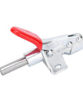 Side view of the Pro Grade Heavy Duty Toggle Fixture Quick Release Tooling Clamp Set Three Piece For Woodworking Tables And Saw Boards.