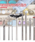 All-Purpose Electric Rotary Tool Kit for Polishing and Grinding, 34-Piece Set with various tool bits for DIY projects