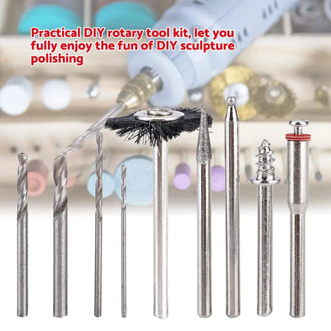 Badass 34 Piece Electric Rotary Tool Accessory Kit For Grinding Polishing Engraving with drill bits and wire brush for DIY crafts.