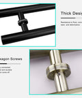 Close-up of Dope Contemporary Round Glass Door Handle With Hardware Kit showing thick design and hexagon screws