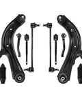 Beefed Up 10 Piece Suspension Kit With Front Lower Control Arm Sway Bar Link Inner Outer Tie Rod End Boot Assembly Replacement