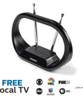 Indoor TV Antenna With 15 Inch Extendable Dipoles For Local Channels No Cable Needed 4K 1080P VHF UHF Digital HDTV Reception Tabletop Antenna