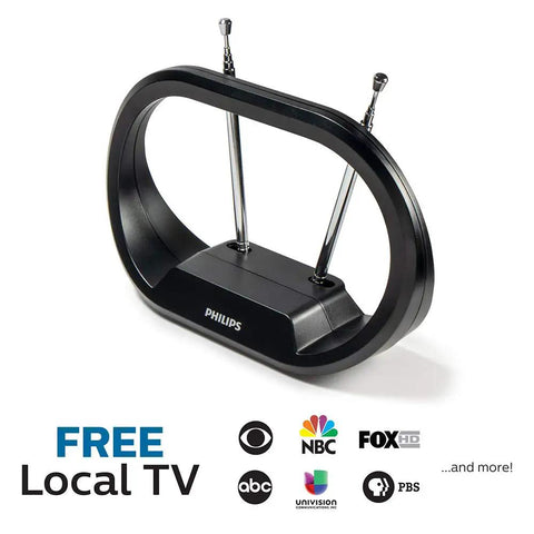 Indoor TV Antenna With 15 Inch Extendable Dipoles For Local Channels No Cable Needed 4K 1080P VHF UHF Digital HDTV Reception Tabletop Antenna
