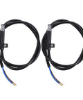 Furnace Flame Sensor Probe Rods Set With Mad Sensitivity Detection Easy Installation Universal For Boilers And Heating Systems Industrial And Home Use 2 Pack Durable Flame Sensor Tools For Reliable Ignition And Safety, two black wired probes