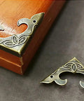 20 Pack Antique Wood Corner Protectors, Retro Iron Corner Guards for Chests, Drawers, Jewelry Boxes and Decorative Cabinets