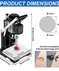 Front view of Amazon 45-9.5mm manual hinge drilling machine for wood, 1100W, 2840RPM