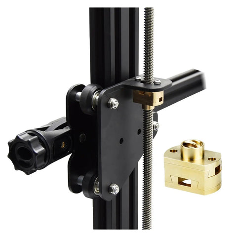 Smooth Upgrade For Your 3D Printer With These 2PC T8x8mm Oldham Couplings And Nuts For Ender3 Cr10 Z Axis Screws, black and gold 3D printer Z-axis coupler set with lead screw