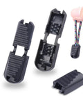 25 Pack Zipper Pull Tabs And Cord End Caps For Paracord And Molle Gear Quick No Tie Shoelace Clips Cord Locks For Backpacks Shoes Triathlon And Marathon Run Ready Durable Black Plastic Ends, black plastic drawstring cap