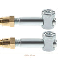 Invisible Furniture Connector Screw Nut Set 4 Piece 35mm Cabinet Assembly Hardware Kit shown in silver and brass