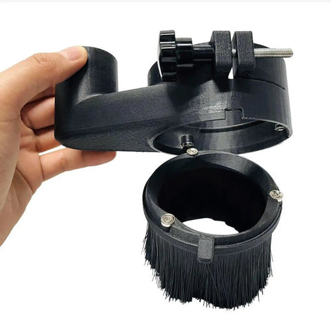 Heavy Duty Magnetic Spindle Brush Dust Shoe For Cnc Router Woodworking With Removable Bristles Quick Swap 80Mm Dust Chute