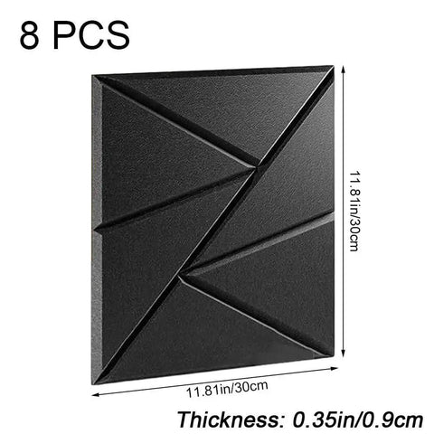 Bump Up Your Space Acoustics With These Heavy Duty Self Adhesive Acoustic Foam Panels Set Of 8 Sound Dampening Wall Tiles, 11.81 in, black foam