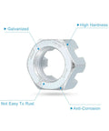 Beefed-Up Heavy Duty 3/4-16 UNF Hex Slotted Nut Grade 6.8 Zinc Plated Carbon Steel For Machinery Repair, Durable Silver Hardware