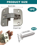 Adjustable Pie Cut Corner Cabinet Hinge With 78 Degree Opening For Lazy Susan And Bifold Doors Concealed Mount No Fuss Install Precise Height Depth And Lateral Adjustment Replaceable Accessories And Parts with dimensions shown