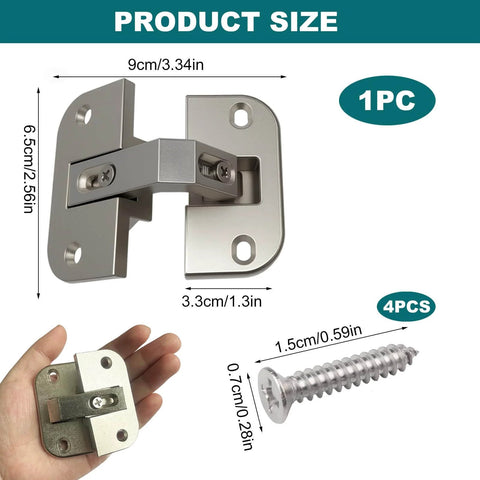 Adjustable Pie Cut Corner Cabinet Hinge With 78 Degree Opening For Lazy Susan And Bifold Doors Concealed Mount No Fuss Install Precise Height Depth And Lateral Adjustment Replaceable Accessories And Parts with dimensions shown