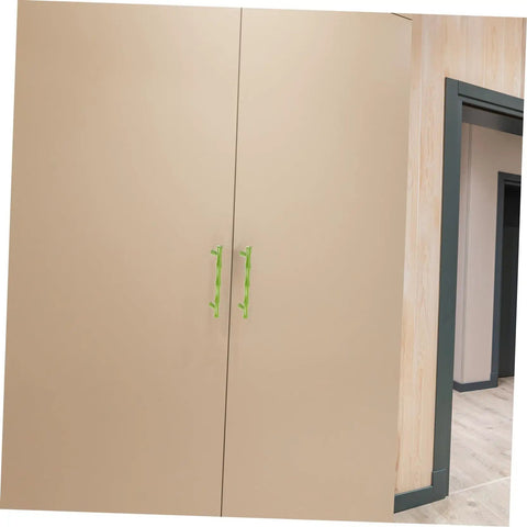 Beige cabinet with Vintage Style Zinc Alloy Cabinet Handles 2 Pack, Drawer Pulls For Kitchen And Bedroom, Small Door Knobs For Wardrobe And Dresser.
