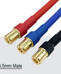 Three Piece Set 6.5mm Bullet Male To Female ESC Extension Cable 10AWG Silicone Wire 10cm for RC cars and boats