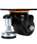 Tough As Nails Heavy Duty Leveling Caster With 2.5 Inch Smooth Ride Wheels And 550 Kilogram Weight Capacity, featuring a durable black plate mount.