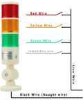 24V Industrial LED Signal Tower Light With Three Layer Stack Rotatable Base Red Orange Green Warning Lights Energy Efficient Flash