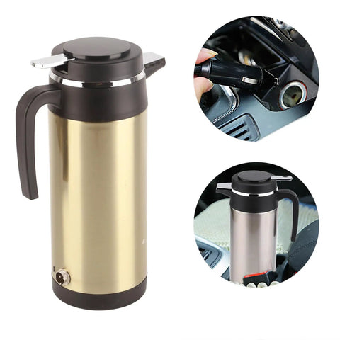Ride Easy With This Badass 12V Car Electric Kettle Stainless Steel Frame Holding 1000Ml Quick Boil Action Keeps Hot Drinks Flowing Smooth On Long Road Trips.