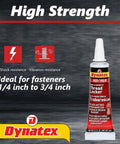 Red High Strength Threadlocker For Large Fasteners With Permanent Lock, Anaerobic Formula, 0.20 Oz Bottle, Packaging View