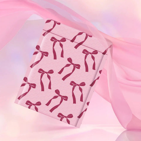 Pink Bows Bubble Mailers Set 6x10 Outer 6x9 Inner Padded Envelopes For Jewelry Makeup And More With Thick Cushioned Padding