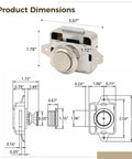 Product dimensions for Push Button Cabinet Lock 5 Pack With Chrome Plated Finish For RV And Boat Compartments Marine Grade Metal
