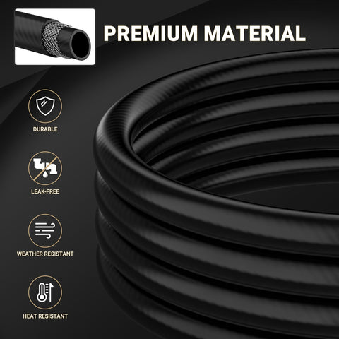 Close-up of Universal QCC1 Low Pressure Propane Regulator With 12 Foot Hose, showing durability and heat resistance features.