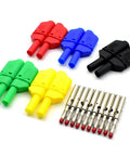 Fully Insulated 4Mm Banana Plugs Male Stackable Connectors With Banana Jack Adapters For Multimeter Test Leads Probes 10Pcs